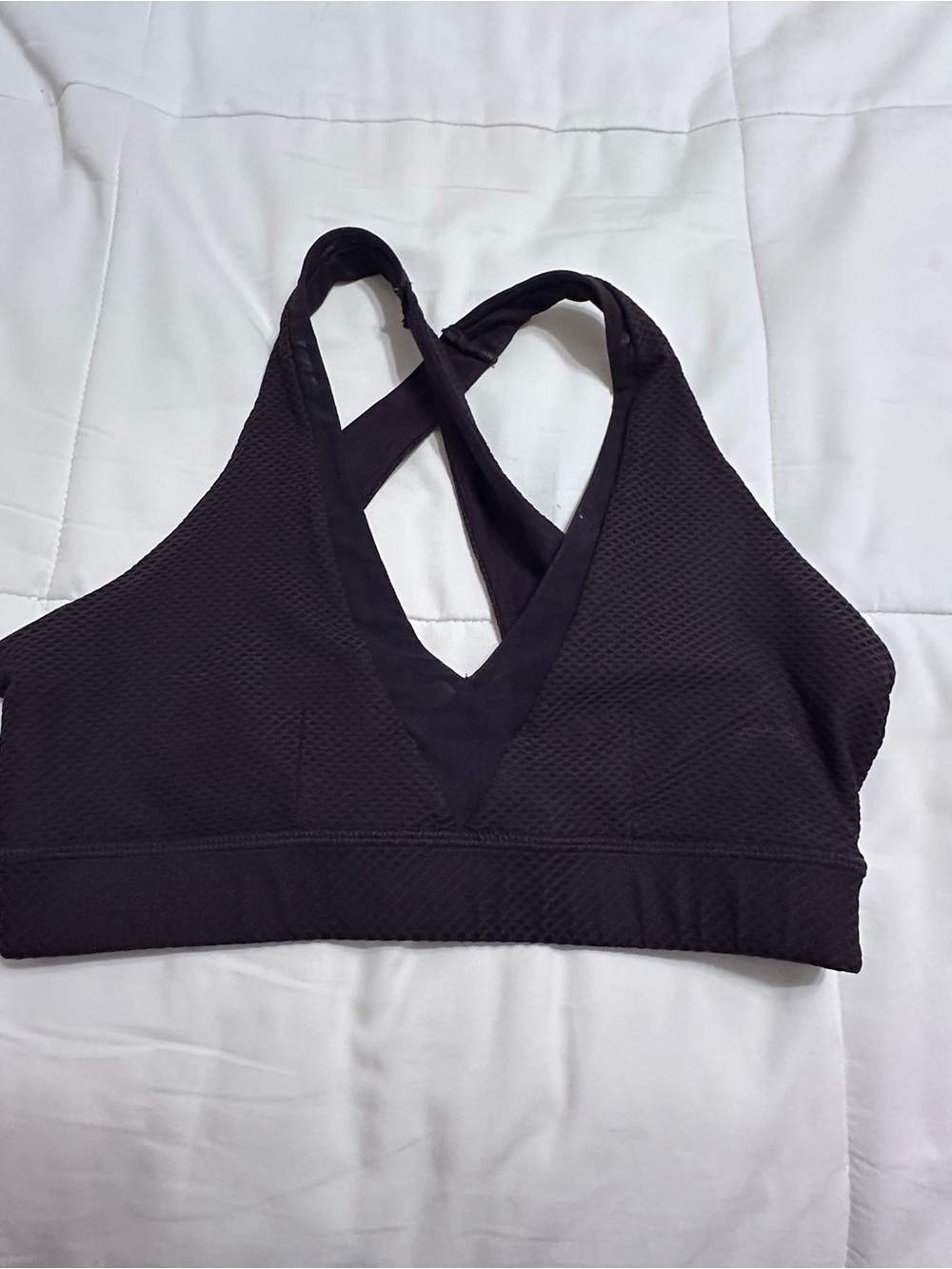 Mondetta Black Crisscross V-Neck Sports Bralette